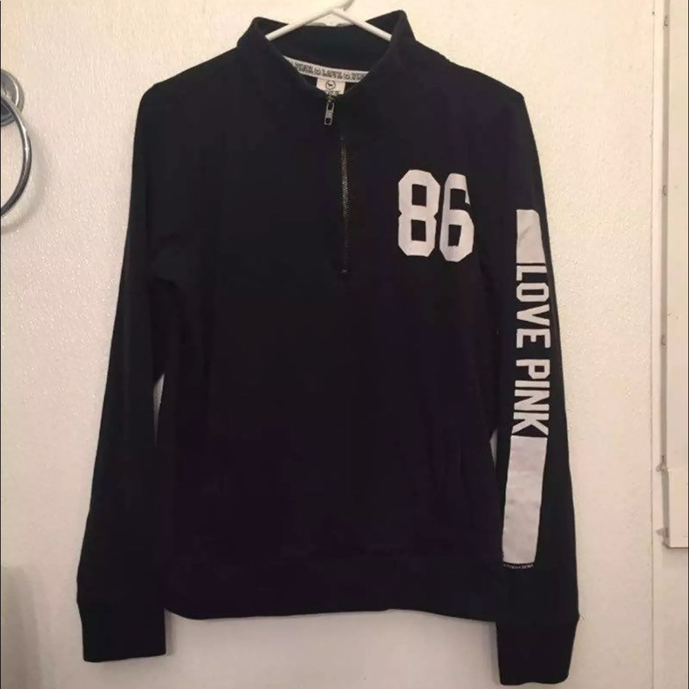 vs pink quarter zip